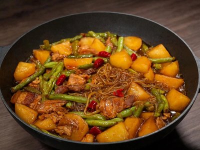 豆角土豆炖粉条